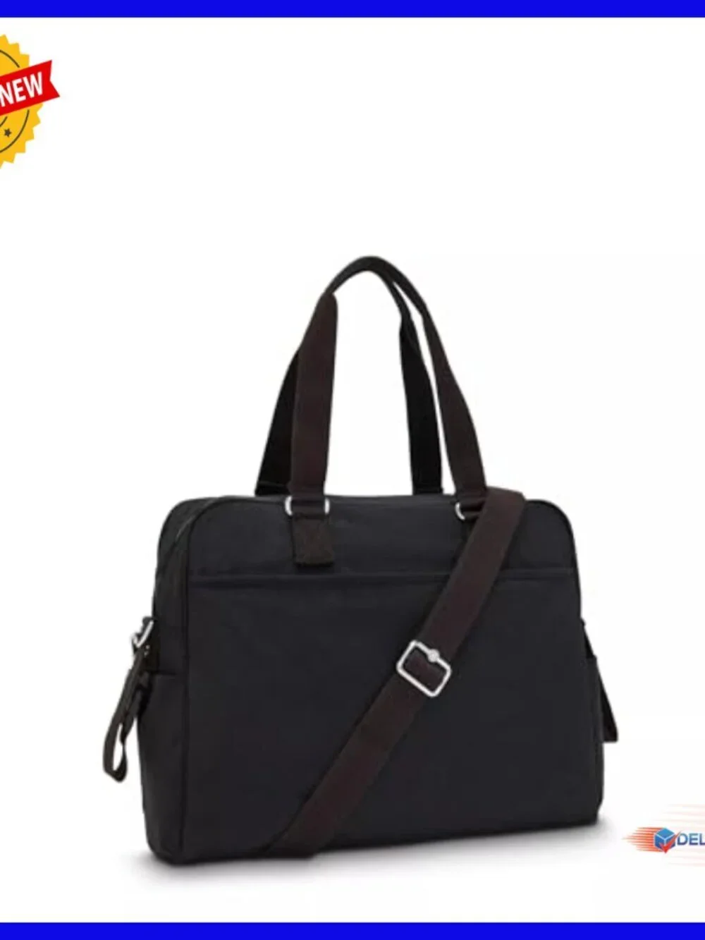 Lightweight Nylon Diaper Bag with Multiple Pockets and Zipper Closure